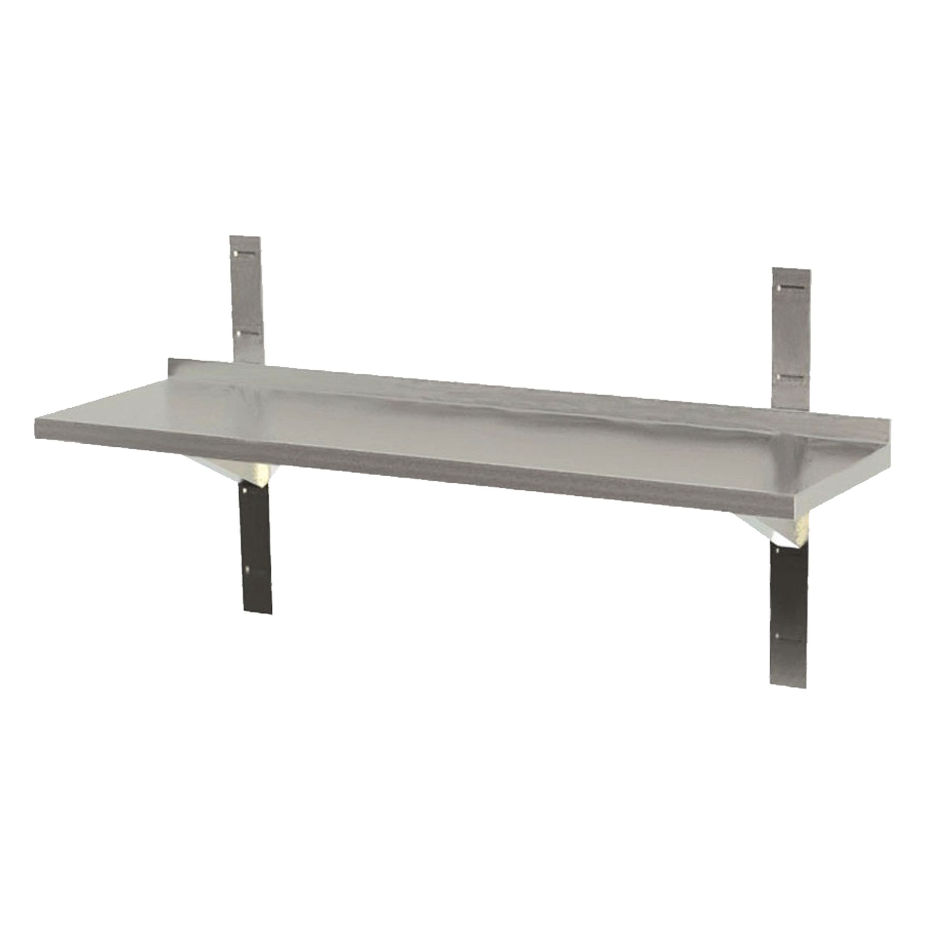 ÉTAGÈRE MURALE INOX SIMPLE SUR 2 CRÉMAILLÈRES